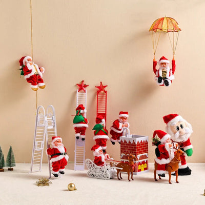 Climbing Santa: Festive Holiday Display Toy for Christmas Decor