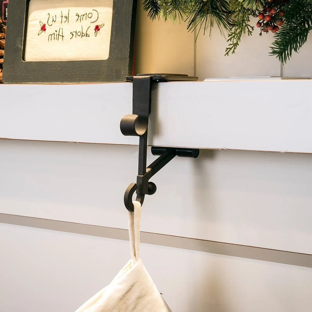 Premium Adjustable Fireplace Stocking and Garland Hanger