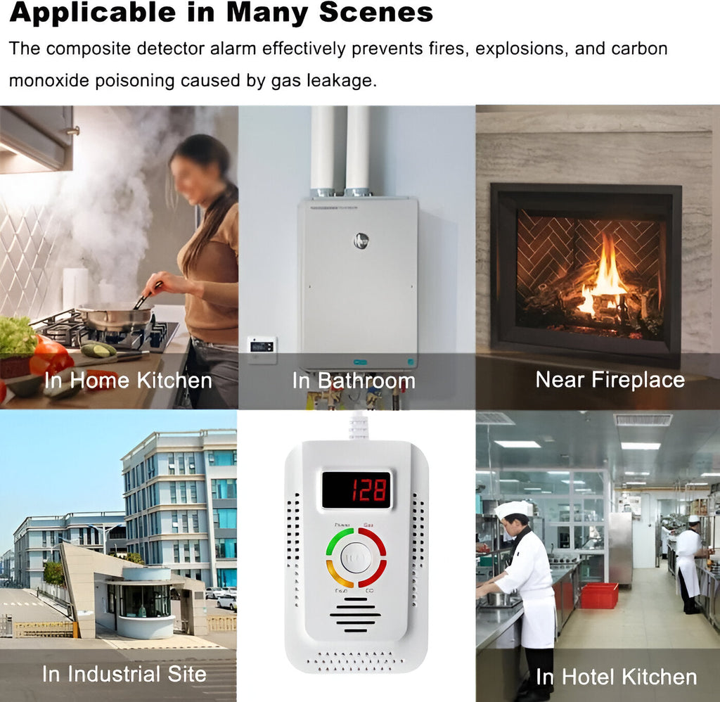 Plug-In Home Gas and CO Detector for Immediate Safety
