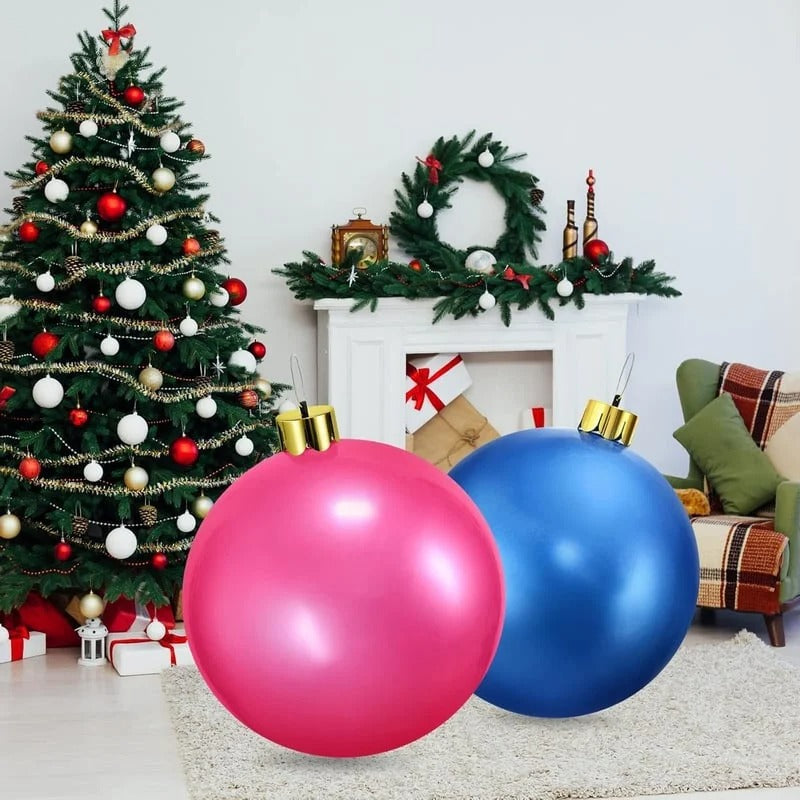 Festive Inflatable Holiday Ball Ornament for Indoor