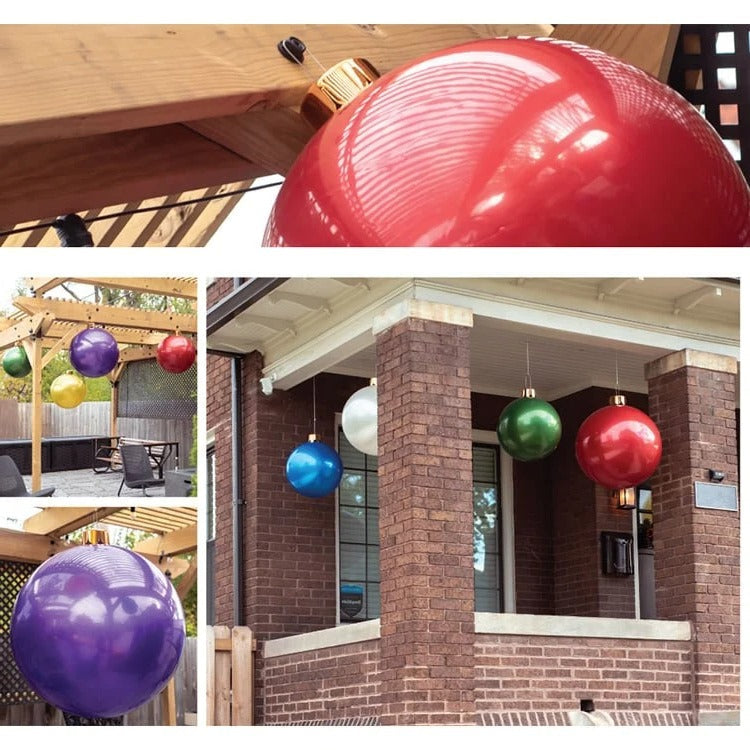 Festive Inflatable Holiday Ball Ornament for Indoor