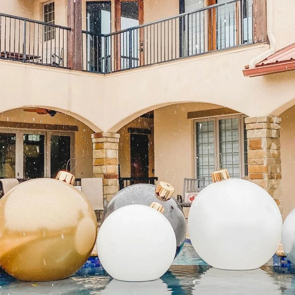 Festive Inflatable Holiday Ball Ornament for Indoor