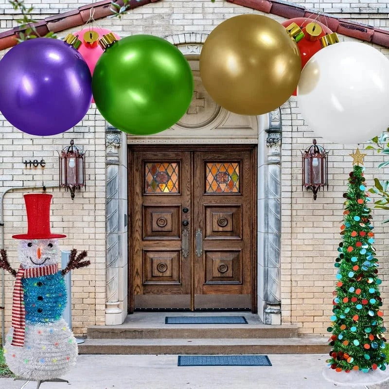Festive Inflatable Holiday Ball Ornament for Indoor