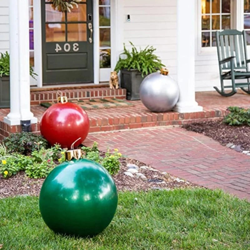 Festive Inflatable Holiday Ball Ornament for Indoor