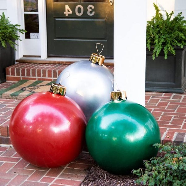 Festive Inflatable Holiday Ball Ornament for Indoor
