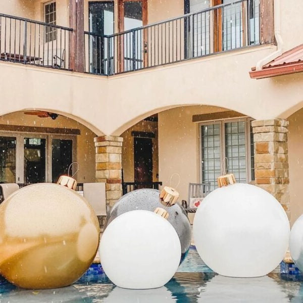 Festive Inflatable Holiday Ball Ornament for Indoor