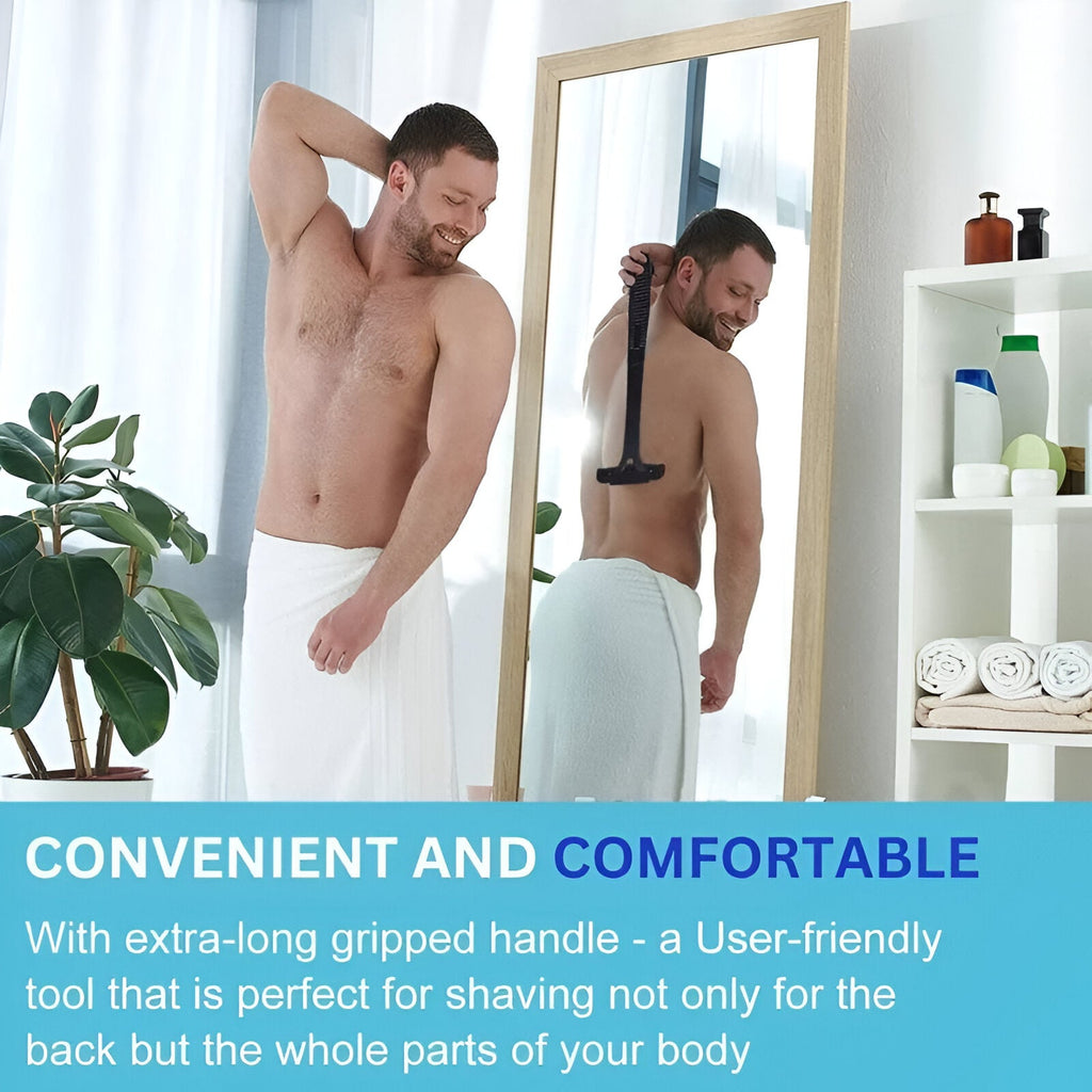 Ultra-Long Reach Back Shaver for Men