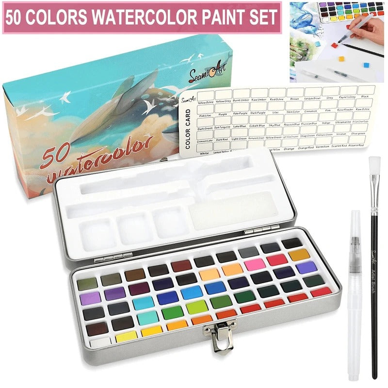 Artist-Quality Watercolor Paint Set