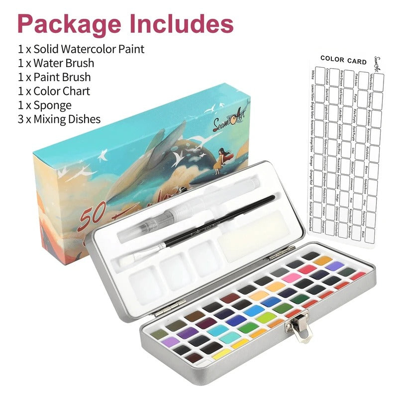 Artist-Quality Watercolor Paint Set