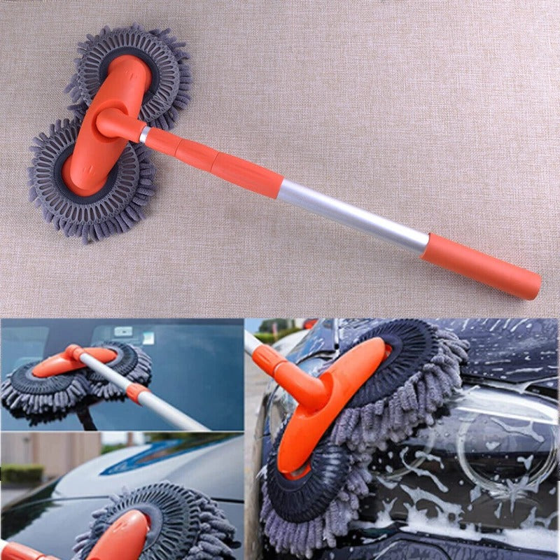 Rotating-Head Car Wash Brush for Effortless Cleaning