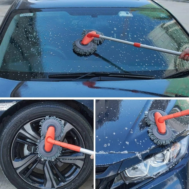 Rotating-Head Car Wash Brush for Effortless Cleaning
