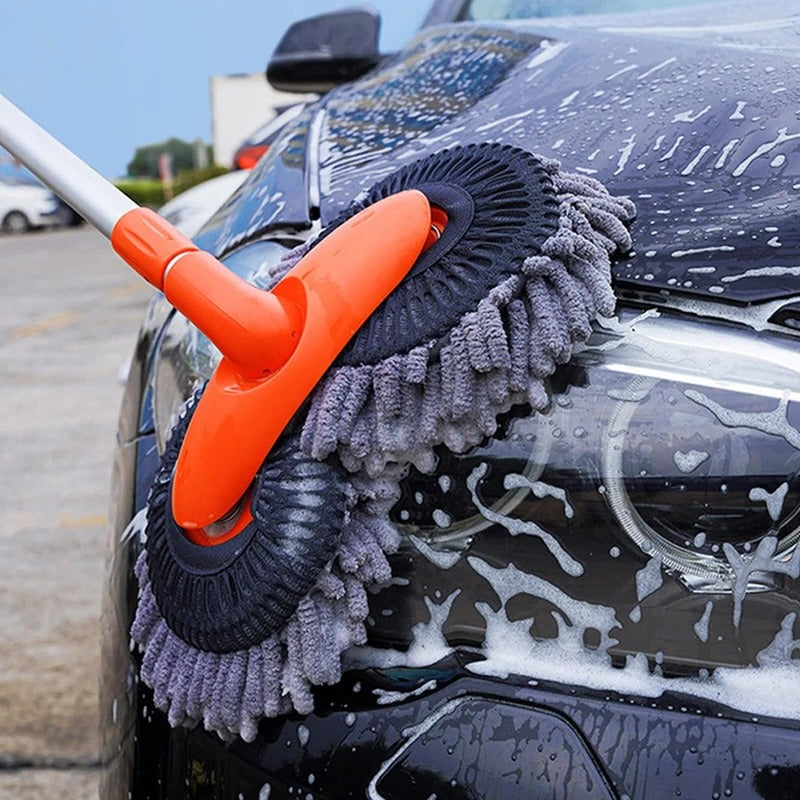 Rotating-Head Car Wash Brush for Effortless Cleaning