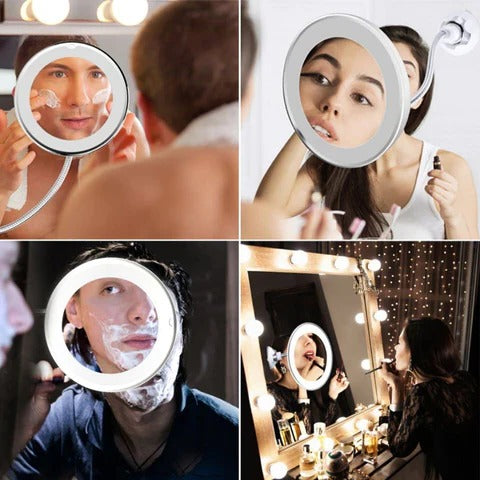 LED 10x Magnifying Mirror with Built-In Light