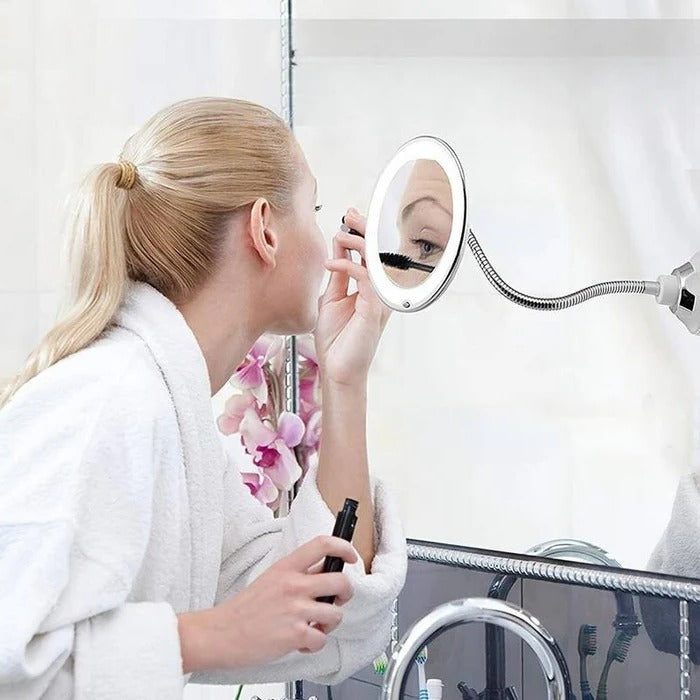 LED 10x Magnifying Mirror with Built-In Light