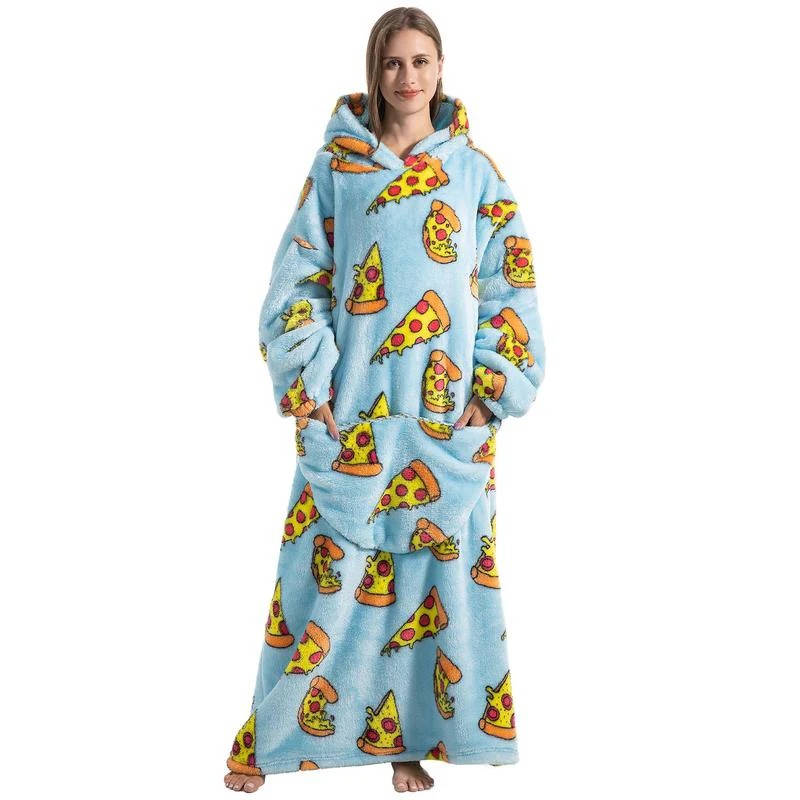 Ultra-Soft Long Wearable Blanket Hoodie for All-Day Warmth
