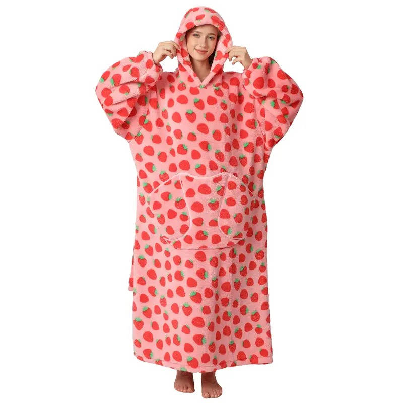 Ultra-Soft Long Wearable Blanket Hoodie for All-Day Warmth