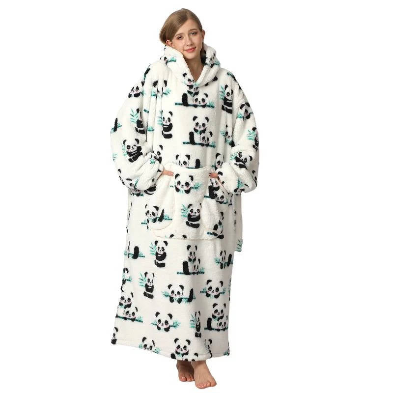 Ultra-Soft Long Wearable Blanket Hoodie for All-Day Warmth