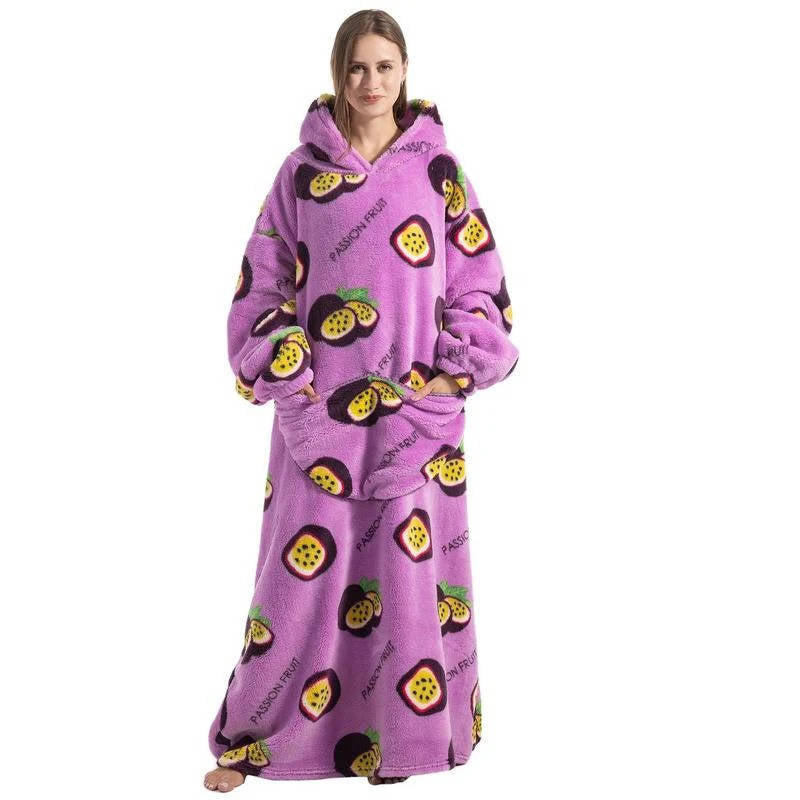 Ultra-Soft Long Wearable Blanket Hoodie for All-Day Warmth