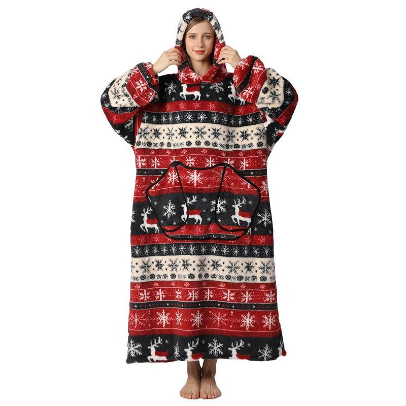 Ultra-Soft Long Wearable Blanket Hoodie for All-Day Warmth