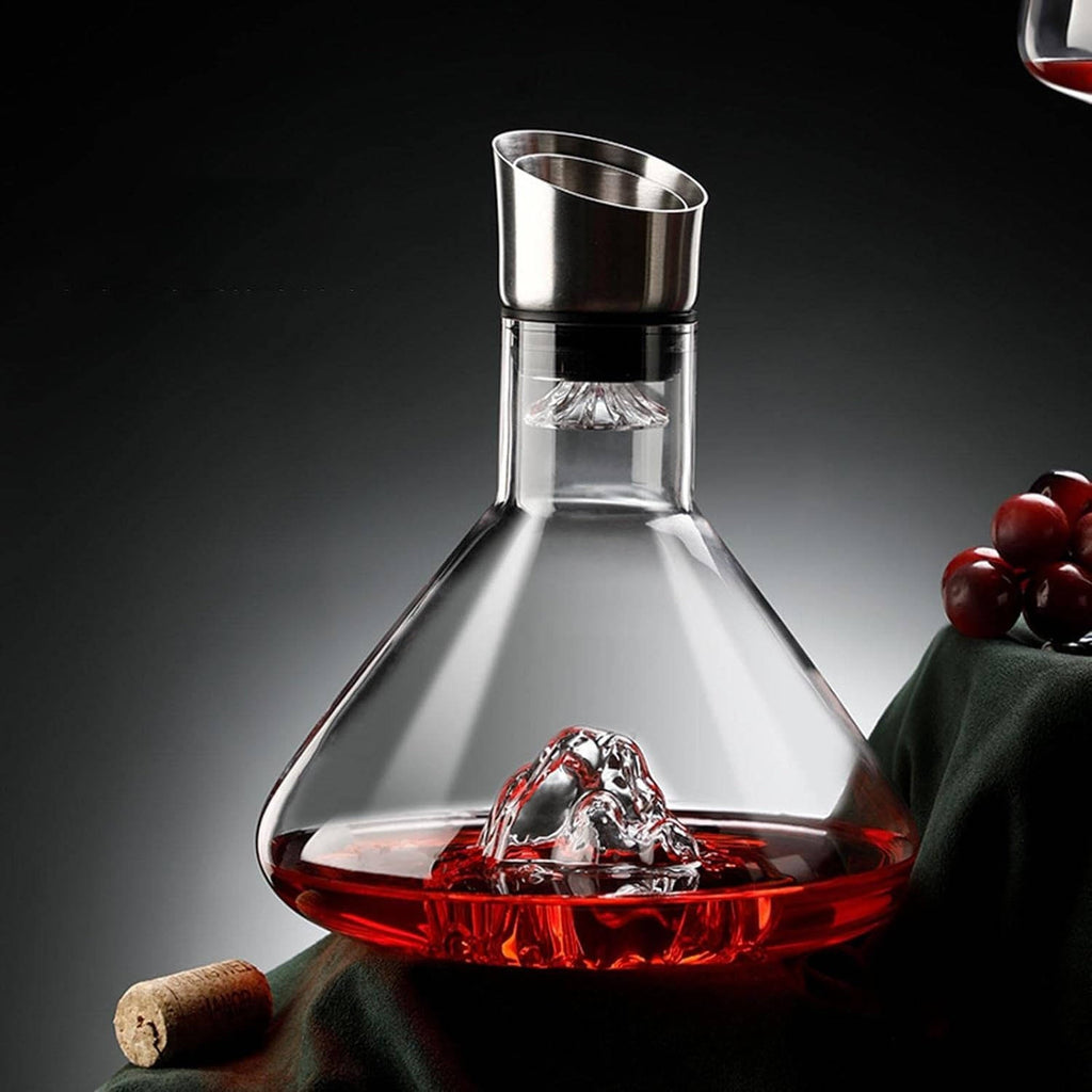 Crystal Glass Wine Decanter with Aerator