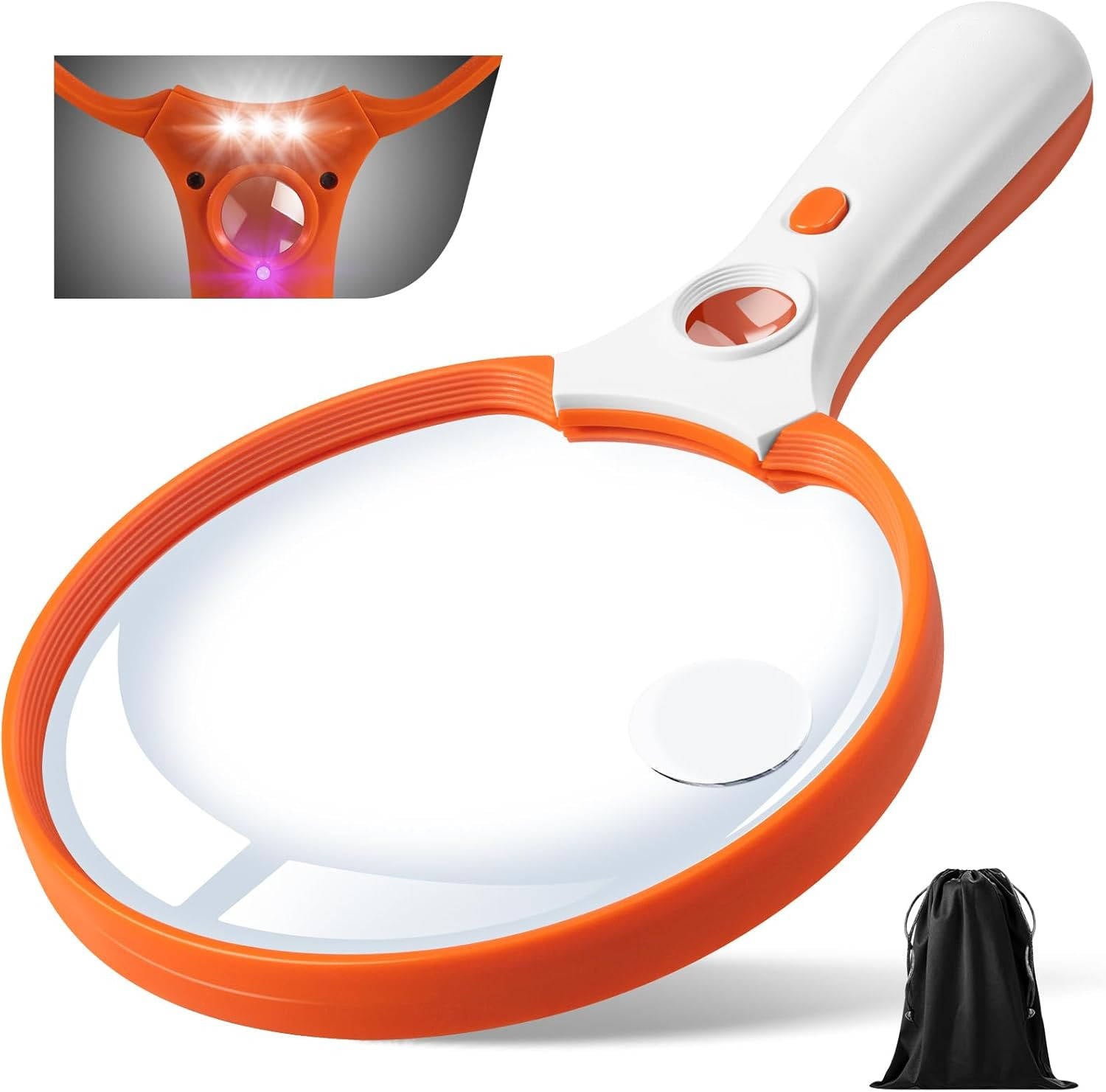 Large Magnifying Glass with Built-In Light