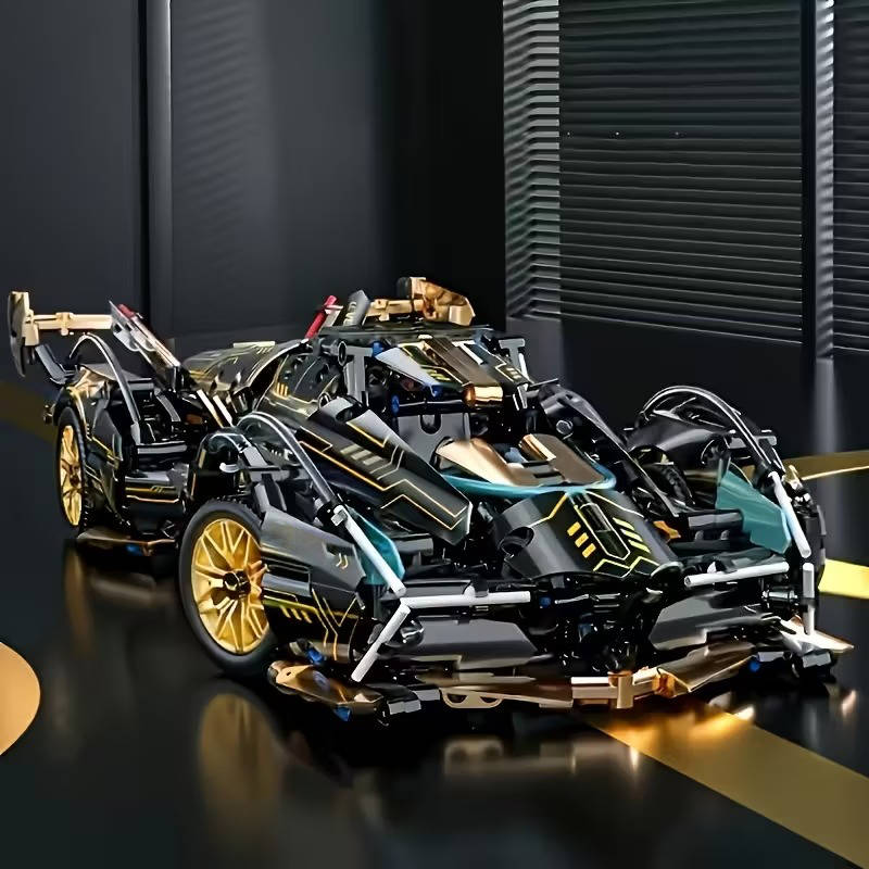1690-Piece V12 Model Car Building Block Set