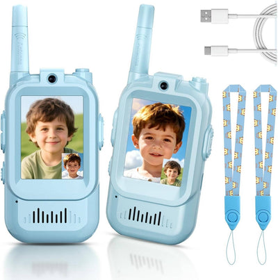 2-Pack Kids Walkie Talkies with Video, Voice & Chat