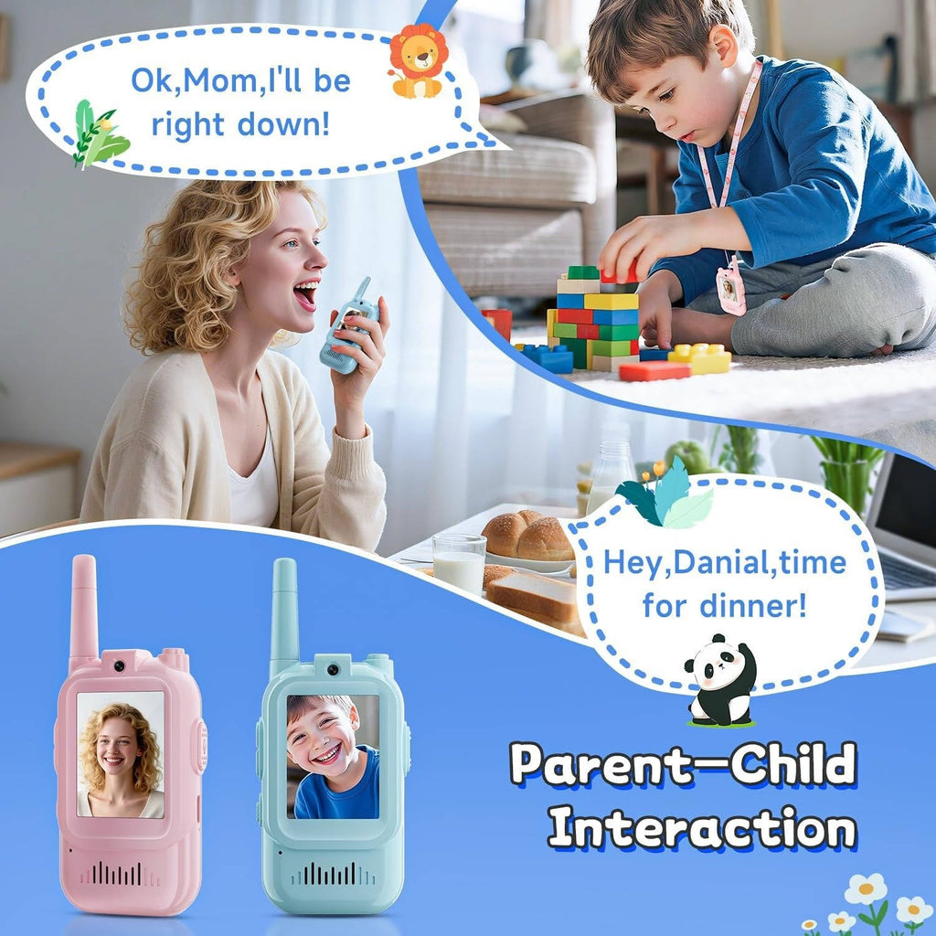 2-Pack Kids Walkie Talkies with Video, Voice & Chat