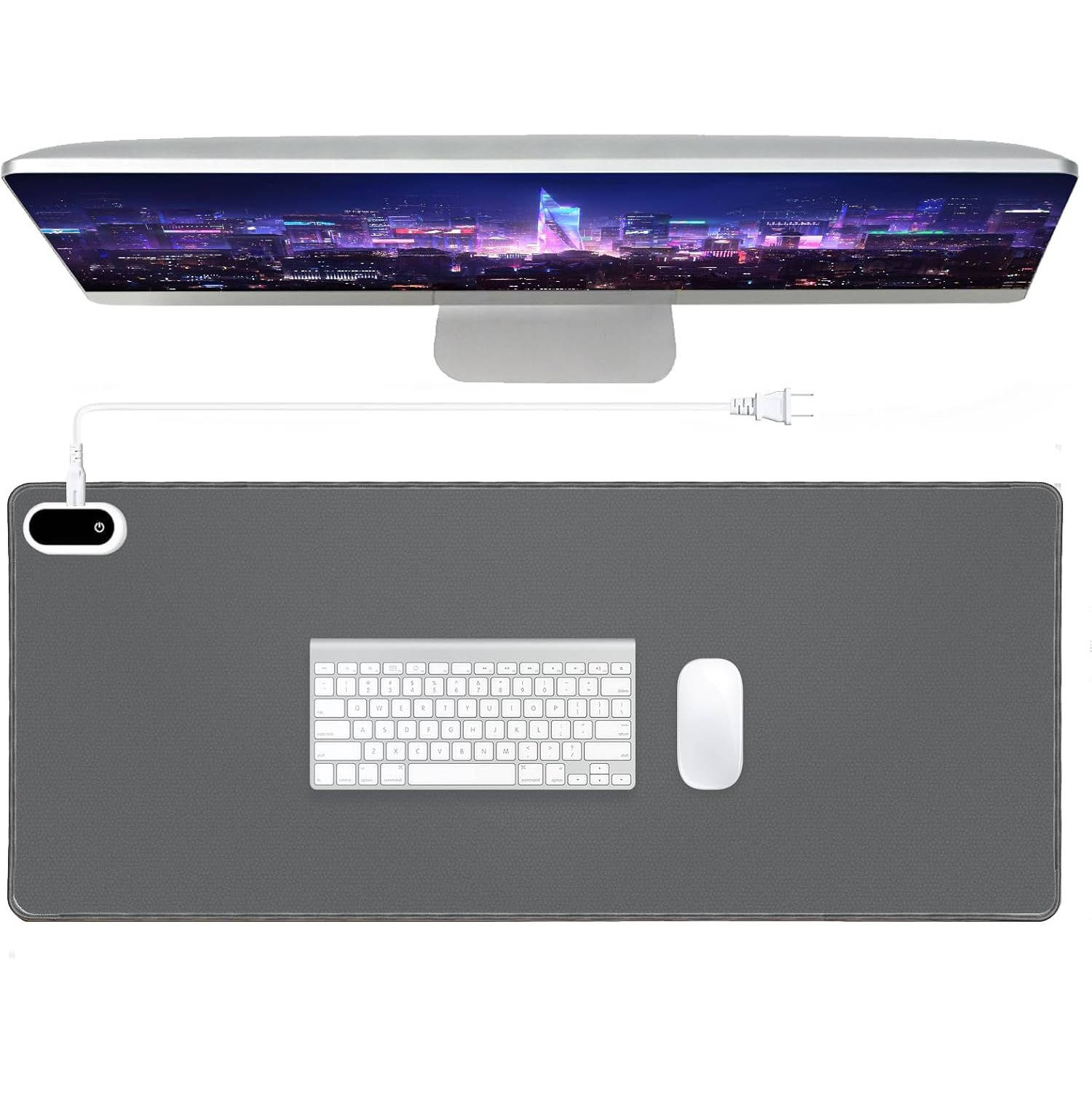 Cozy Heated Desk Pad with Built-In Mouse Pad for All-Day