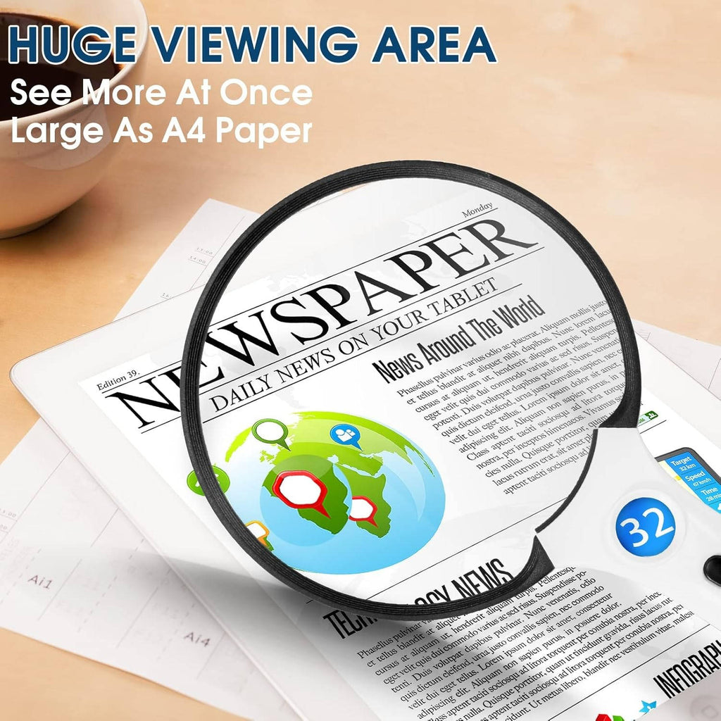 Large Magnifying Glass with Built-In Light