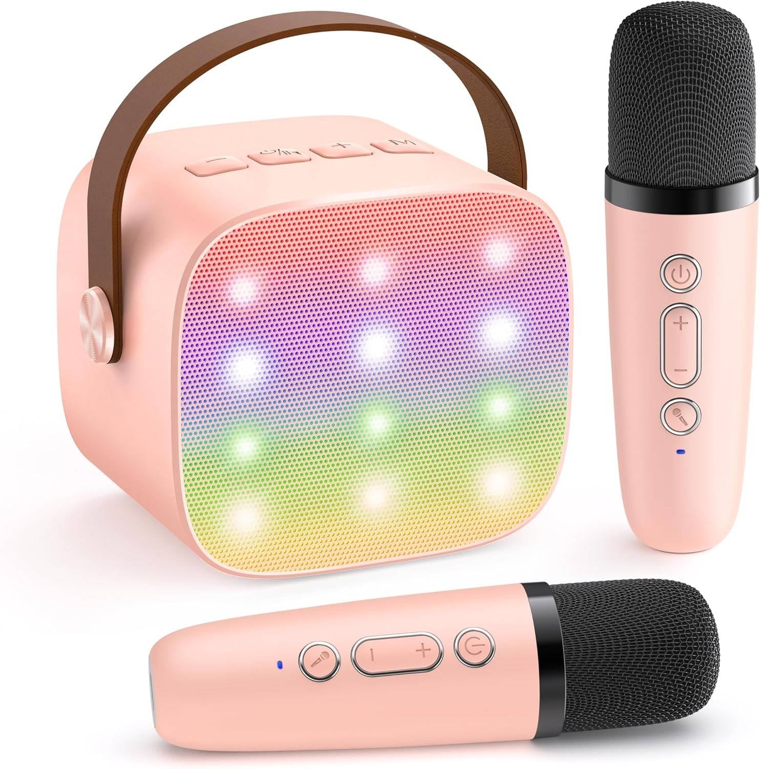 Portable Karaoke Machine with Dual Wireless Microphones