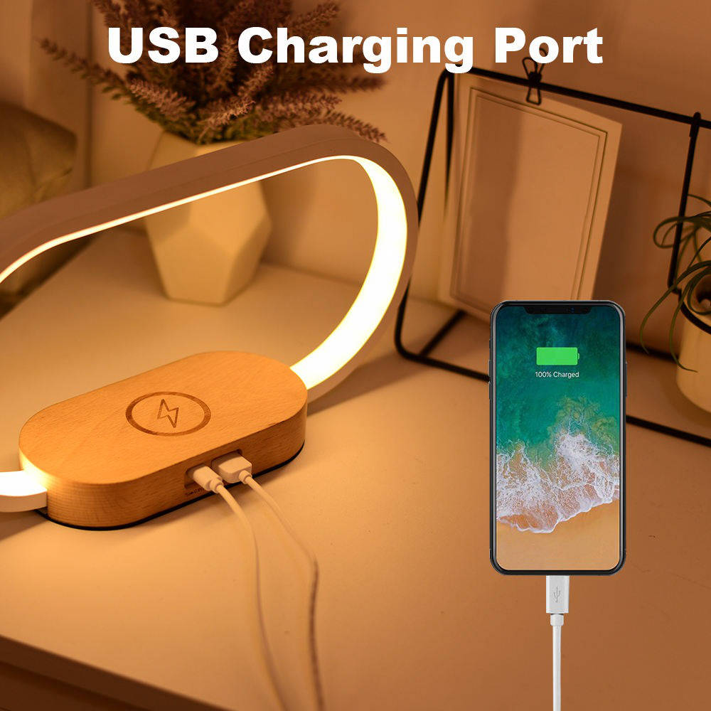 Smart Wireless Charging Alarm Clock with Built-In Night
