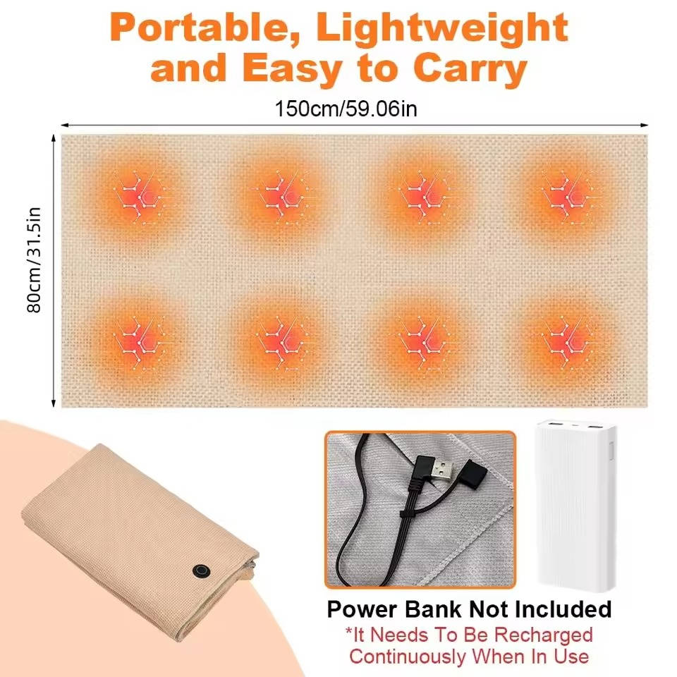 Cozy on-the-Go Portable Heated Shawl Blanket for Instant