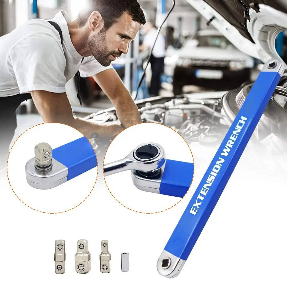 Telescoping Extension Wrench for Hard-to-Reach Fasteners