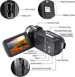 4K Video Camera Camcorder for YouTube Vlogging – WiFi Enabled, 48MP Sensor