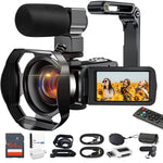 4K Video Camera Camcorder for YouTube Vlogging – WiFi Enabled, 48MP Sensor