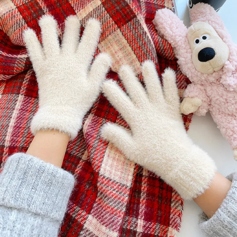 Cozy Ultra-Soft Plush Winter Gloves for Women
