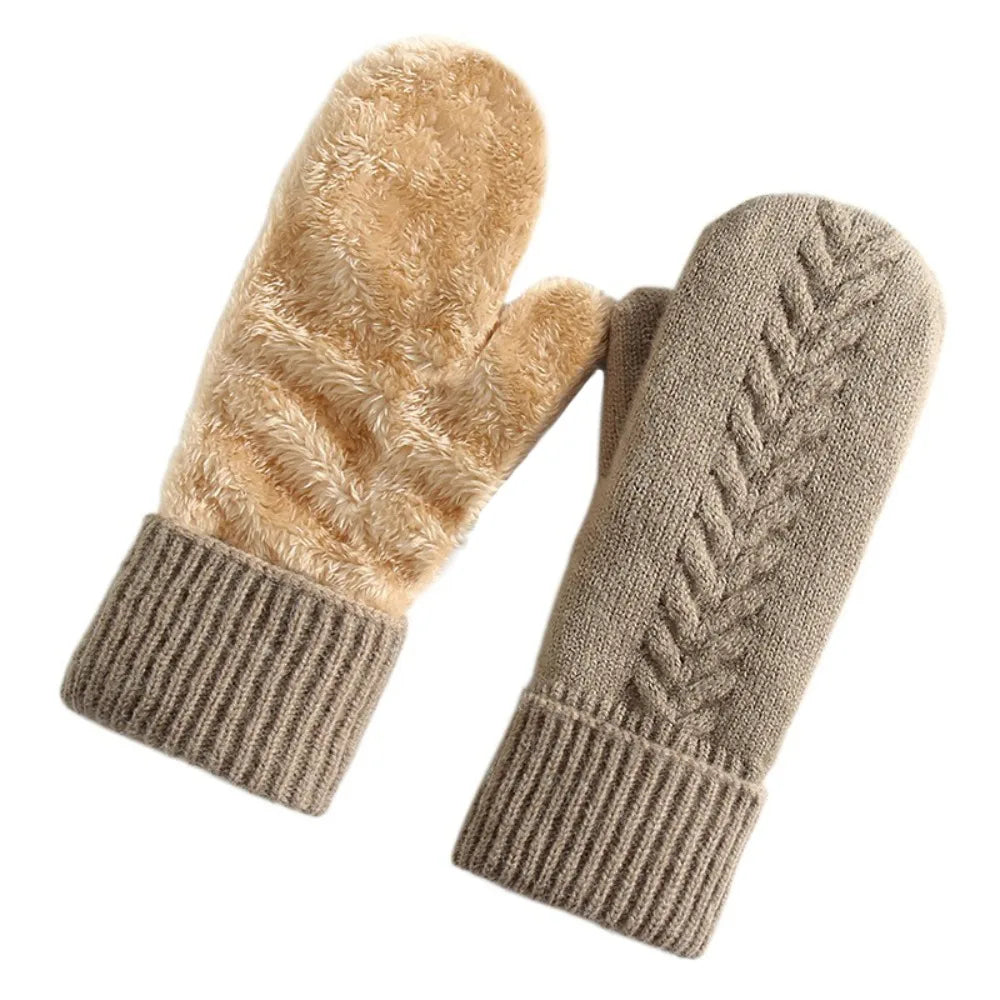 Cozy Double-Layer Fleece-Lined Winter Mittens for Ultra