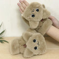 Cozy Plush Animal Fingerless Gloves