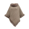 Luxurious Faux Fur Shawl Cloak for Women