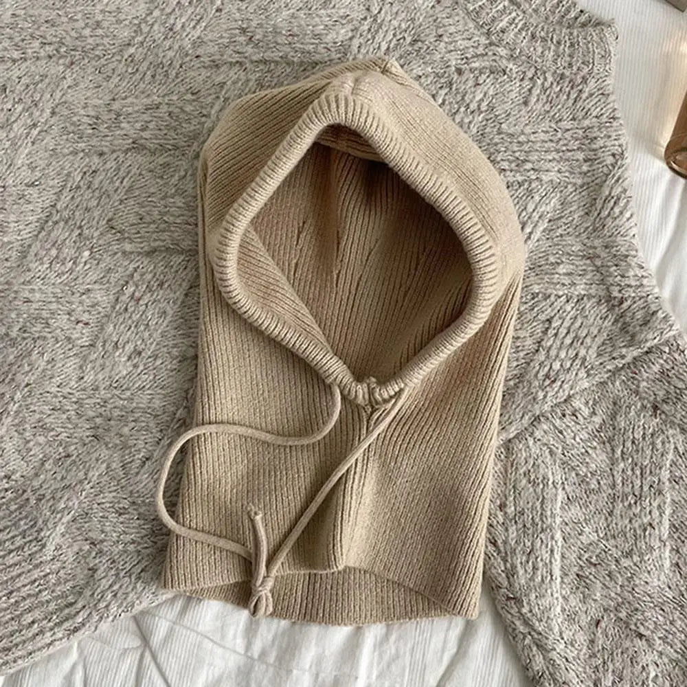 Cozy Knit Hooded Balaclava with Built-in Neck Warmer