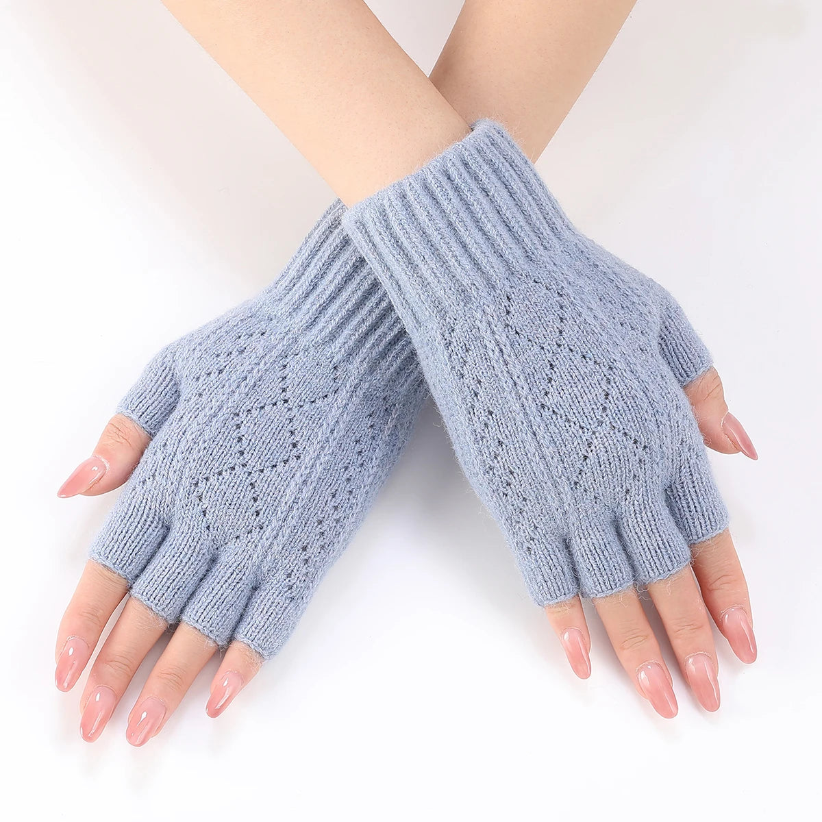 Cozy Soft-Knit Fingerless Gloves for Winter