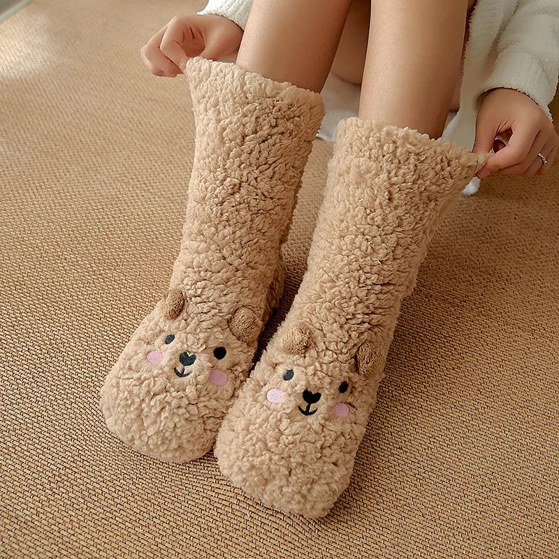 Cozy Kawaii Bear Fleece Socks
