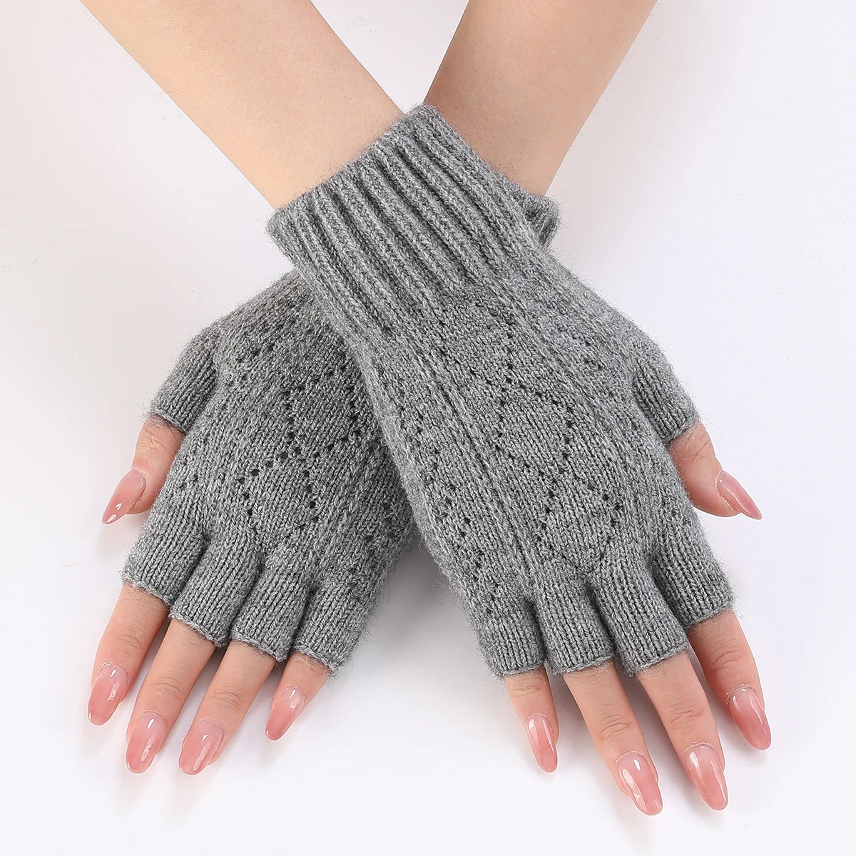 Cozy Soft-Knit Fingerless Gloves for Winter