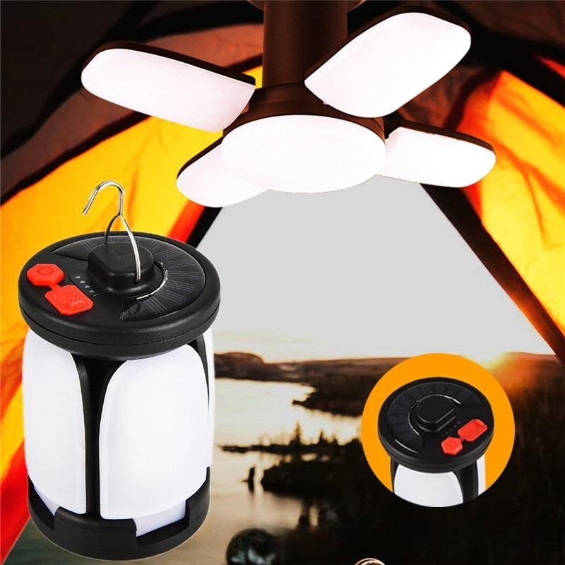 Solar USB Folding Leaf Lantern for Camping