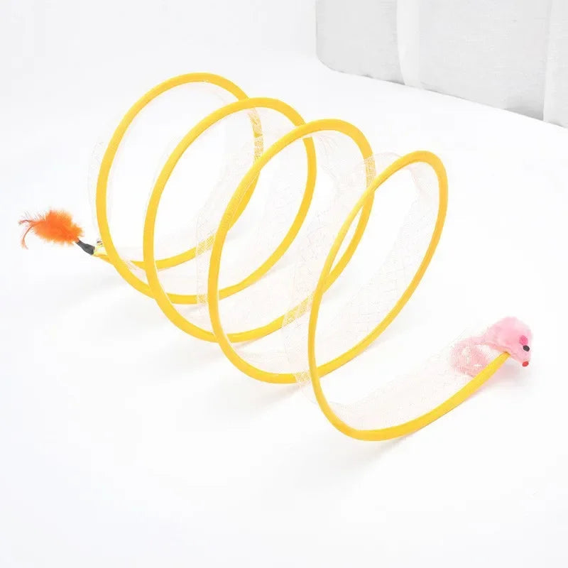 Foldable S-Shaped Interactive Cat Tunnel for Endless Fun