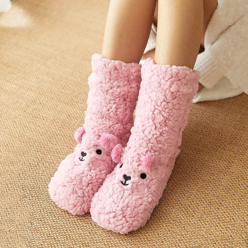 Cozy Kawaii Bear Fleece Socks