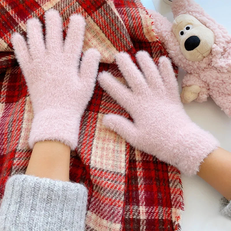 Cozy Ultra-Soft Plush Winter Gloves for Women