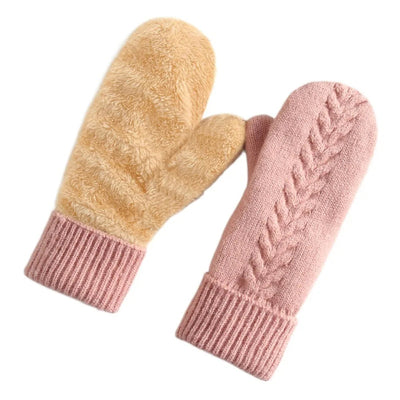 Cozy Double-Layer Fleece-Lined Winter Mittens for Ultra Warmth