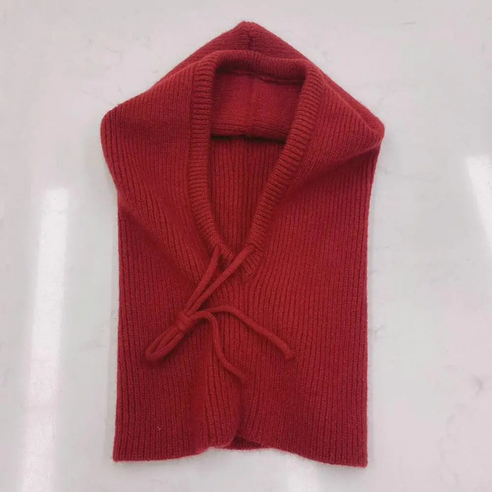 Cozy Knit Hooded Balaclava with Built-in Neck Warmer